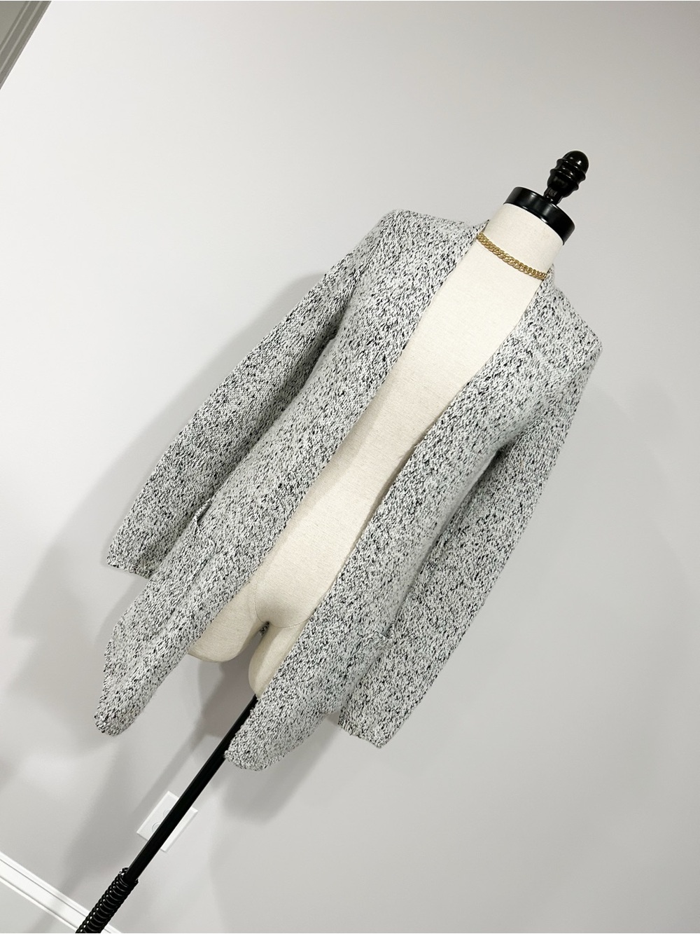 Apt. 9 Heather Gray Open-Front Marled Cardigan
